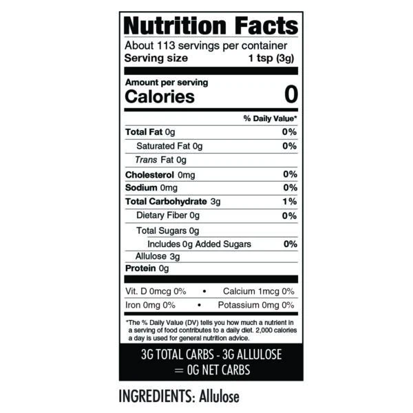 Allulose powedered nutrition 12 ounce.