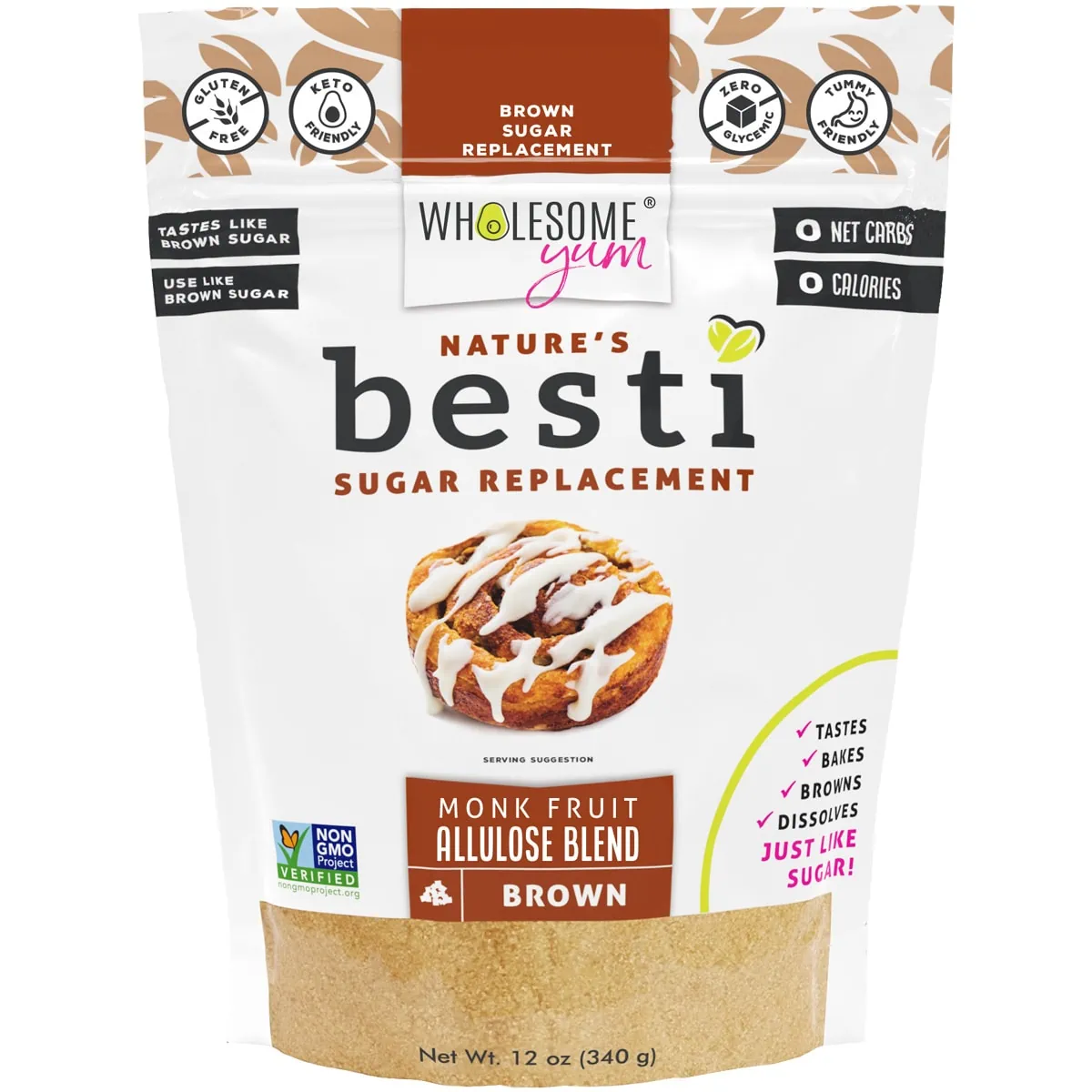 Besti Brown Monk Fruit Sweetener With Allulose