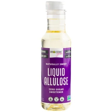 Liquid allulose front of bottle.